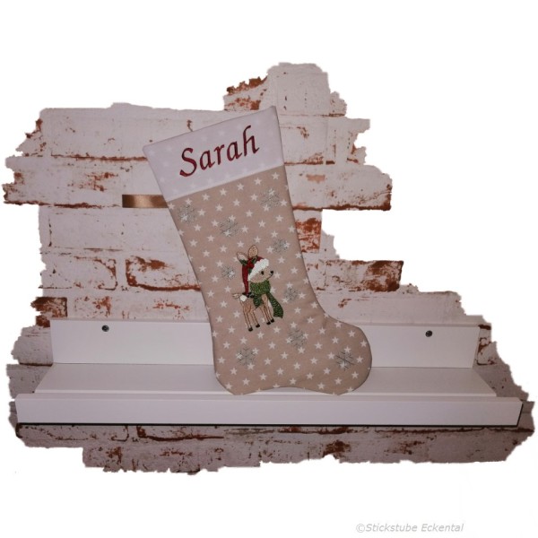 Rentier Nikolausstiefel mit Namen